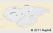 Classic Style 3D Map of Salaj, single color outside