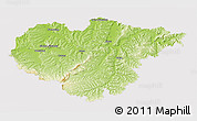 Physical 3D Map of Salaj, cropped outside