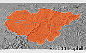 Political 3D Map of Salaj, desaturated