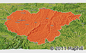 Political 3D Map of Salaj, satellite outside