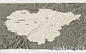 Shaded Relief 3D Map of Salaj, darken