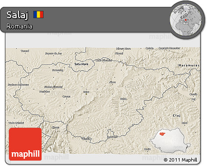 Shaded Relief 3D Map of Salaj