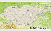 Shaded Relief 3D Map of Salaj, physical outside
