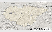Shaded Relief 3D Map of Salaj, semi-desaturated
