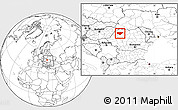 Blank Location Map of Salaj, within the entire country