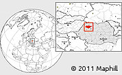 Blank Location Map of Salaj, highlighted country
