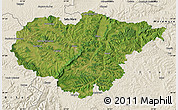 Satellite Map of Salaj, shaded relief outside