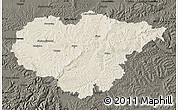 Shaded Relief Map of Salaj, darken