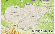 Shaded Relief Map of Salaj, physical outside