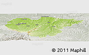 Physical Panoramic Map of Salaj, lighten, semi-desaturated