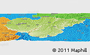 Physical Panoramic Map of Salaj, political outside