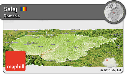 Physical Panoramic Map of Salaj, satellite outside