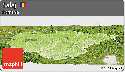 Physical Panoramic Map of Salaj, satellite outside
