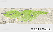 Physical Panoramic Map of Salaj, shaded relief outside