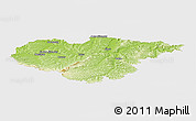 Physical Panoramic Map of Salaj, single color outside