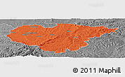 Political Panoramic Map of Salaj, desaturated