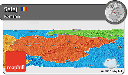 Political Panoramic Map of Salaj
