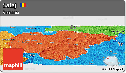 Political Panoramic Map of Salaj