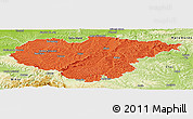 Political Panoramic Map of Salaj, physical outside