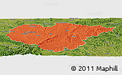 Political Panoramic Map of Salaj, satellite outside