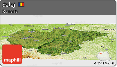 Satellite Panoramic Map of Salaj, physical outside