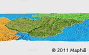 Satellite Panoramic Map of Salaj, political outside