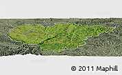 Satellite Panoramic Map of Salaj, semi-desaturated
