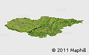 Satellite Panoramic Map of Salaj, single color outside