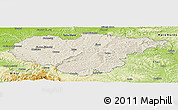 Shaded Relief Panoramic Map of Salaj, physical outside