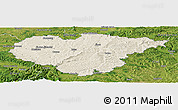 Shaded Relief Panoramic Map of Salaj, satellite outside