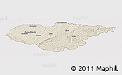 Shaded Relief Panoramic Map of Salaj, single color outside