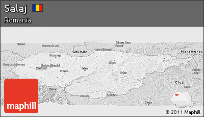 Silver Style Panoramic Map of Salaj