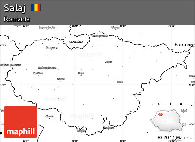 Blank Simple Map of Salaj
