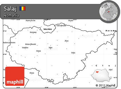 Blank Simple Map of Salaj