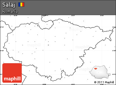 Blank Simple Map of Salaj, no labels