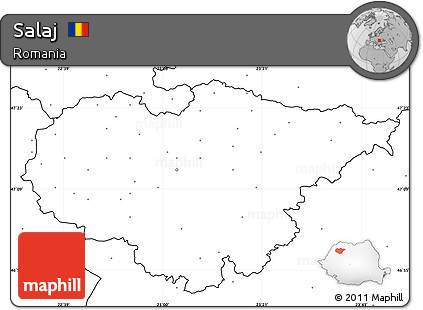 Blank Simple Map of Salaj, no labels
