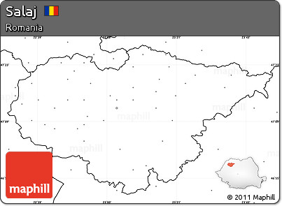 Blank Simple Map of Salaj, no labels