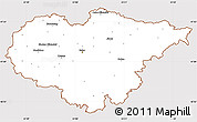 Classic Style Simple Map of Salaj, cropped outside