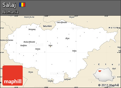 Classic Style Simple Map of Salaj