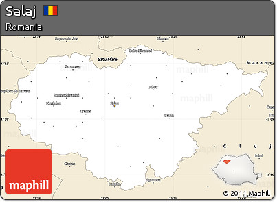 Classic Style Simple Map of Salaj