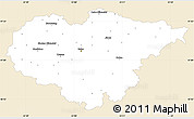 Classic Style Simple Map of Salaj, single color outside