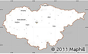 Gray Simple Map of Salaj, cropped outside