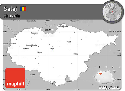 Gray Simple Map of Salaj