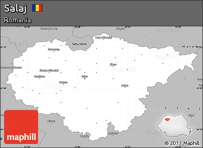 Gray Simple Map of Salaj