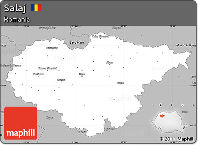 Gray Simple Map of Salaj