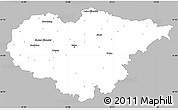 Gray Simple Map of Salaj, single color outside