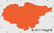 Political Simple Map of Salaj, cropped outside