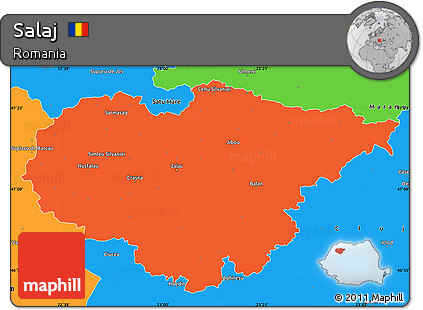 Political Simple Map of Salaj