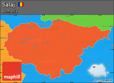 Political Simple Map of Salaj