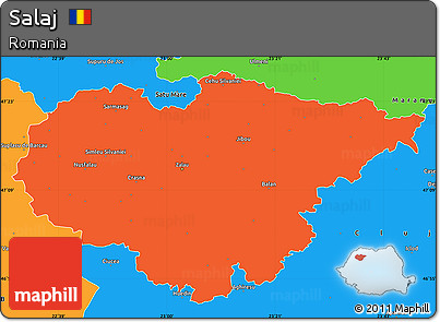 Political Simple Map of Salaj